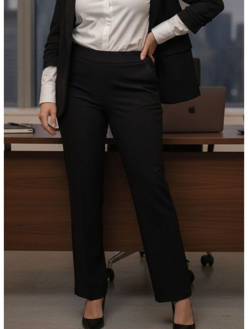 Sung Alfred Sung Black Dress Pants Trousers Women's Size 12 x 30 Careerwear